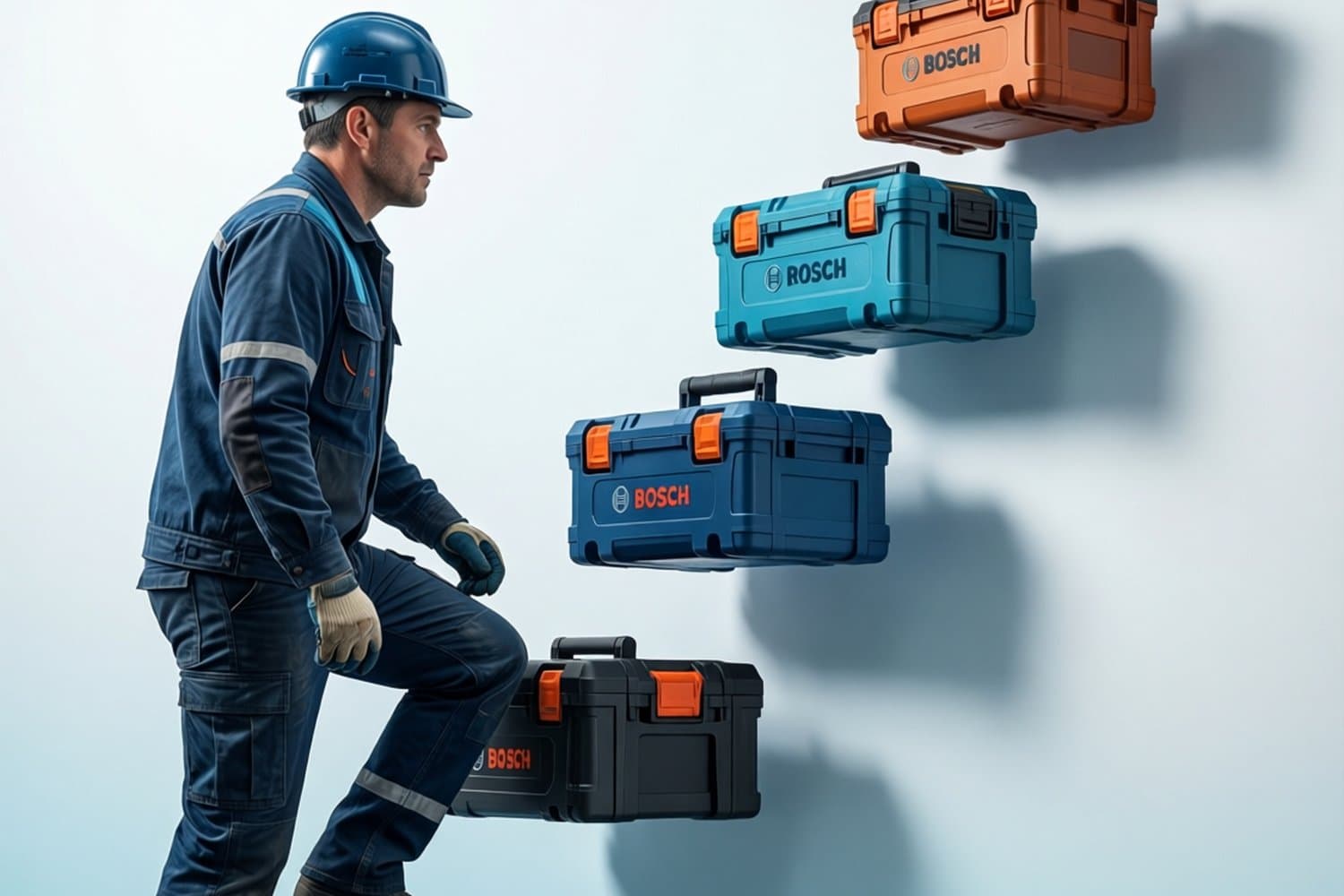 Escalera de cajas de herramientas Bosch Professional en Showroom RTK